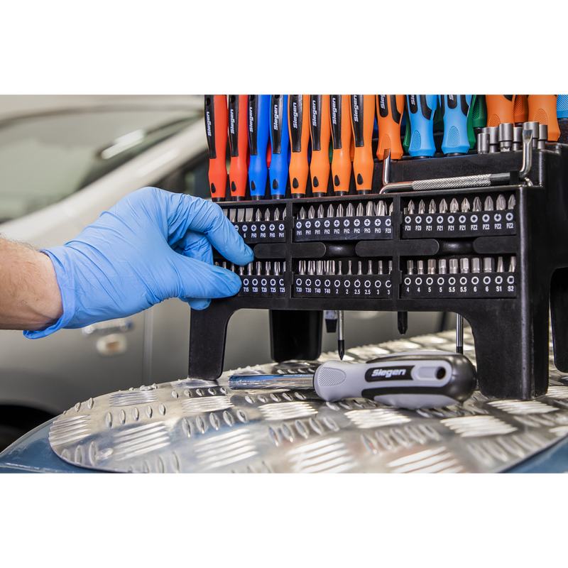 Sealey Siegen Screwdriver Bit & Nut Driver Set 100 Piece S01248