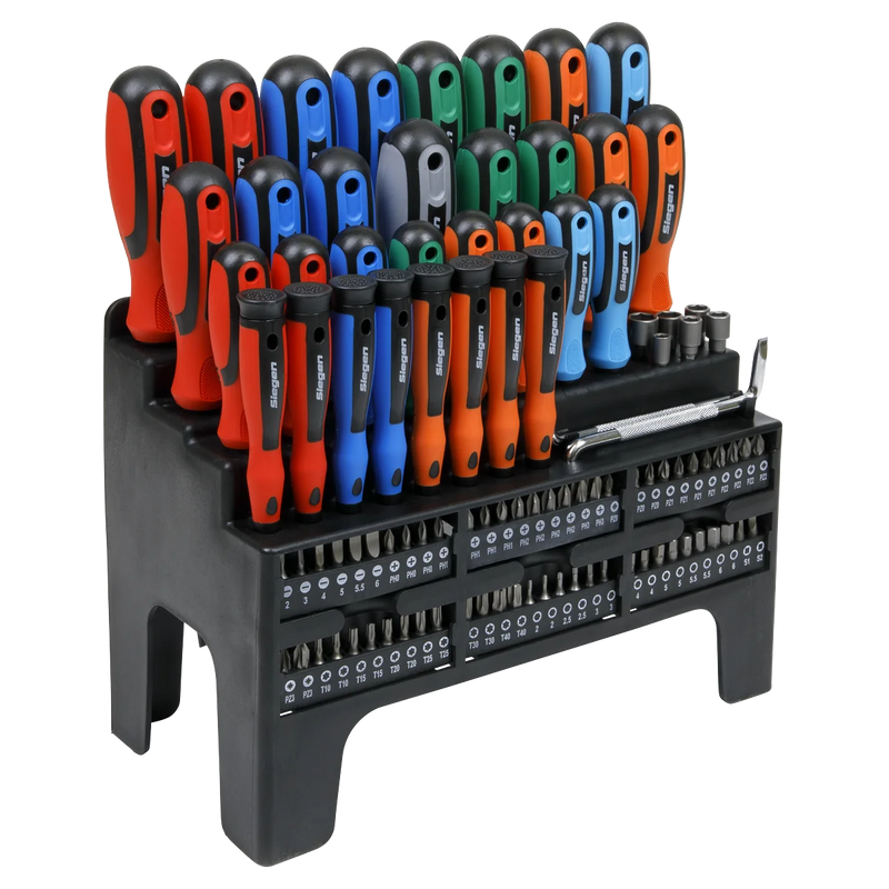 Sealey Siegen Screwdriver Bit & Nut Driver Set 100 Piece S01248