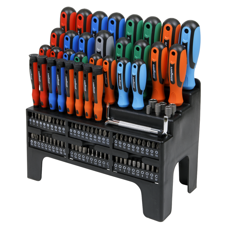 Sealey Siegen Screwdriver Bit & Nut Driver Set 100 Piece S01248