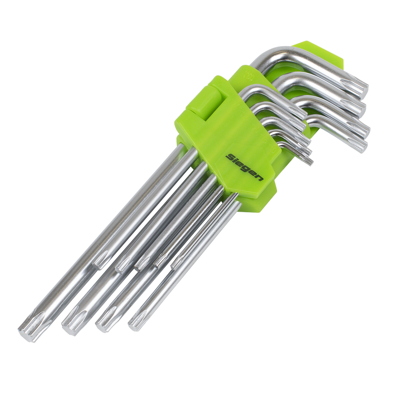 Sealey Siegen Long TRX-Star Key Set 9 Piece, Length 62.5-177mm