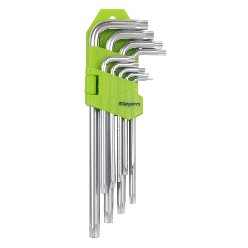 Sealey Siegen Long TRX-Star Key Set 9 Piece, Length 62.5-177mm
