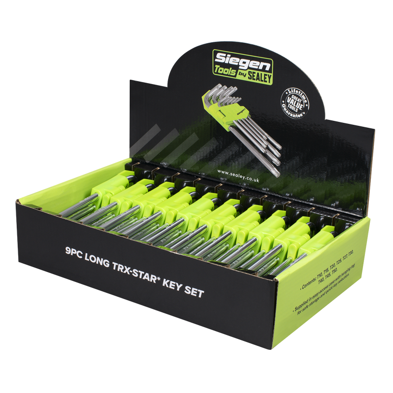Sealey Siegen Key Set 9 Piece S01264 - Chrome Vanadium Steel