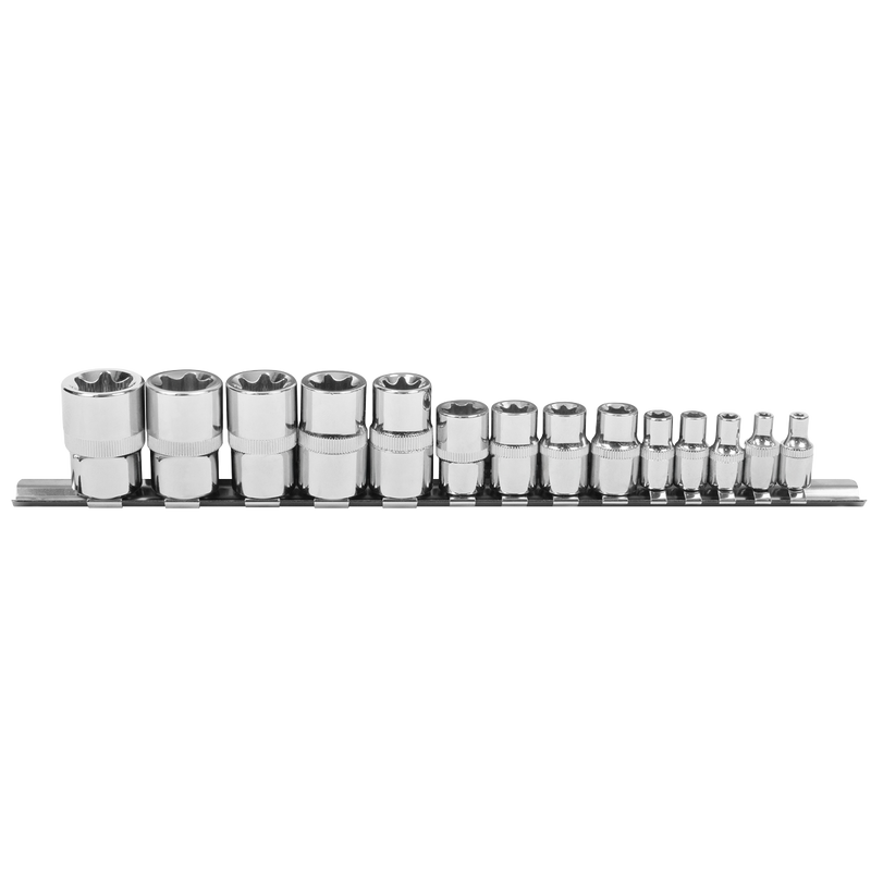 Sealey Siegen Socket Set E4-E24 14 Piece 1/4", 3/8" & 1/2" Drive