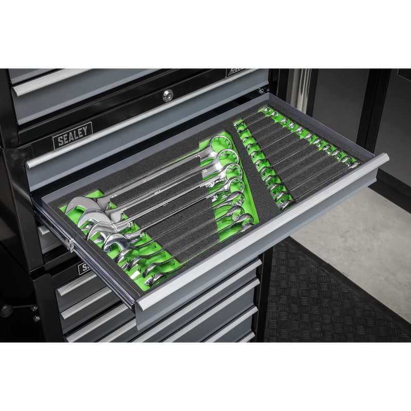 Sealey Siegen Combination Spanner Set 19 Piece with Tool Tray
