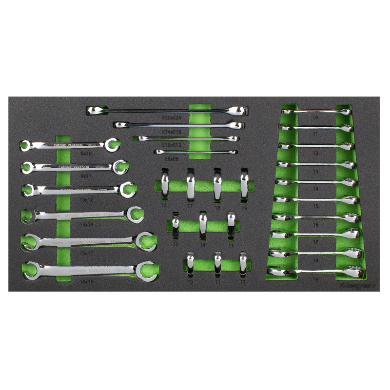Sealey Siegen Spanner Set 30 Piece with Tool Tray - S01274