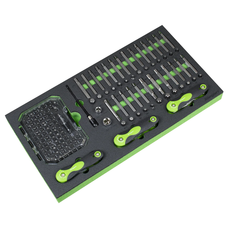Sealey Siegen Bit Set & Folding Hex Keys 170 Piece Tool Tray S01275