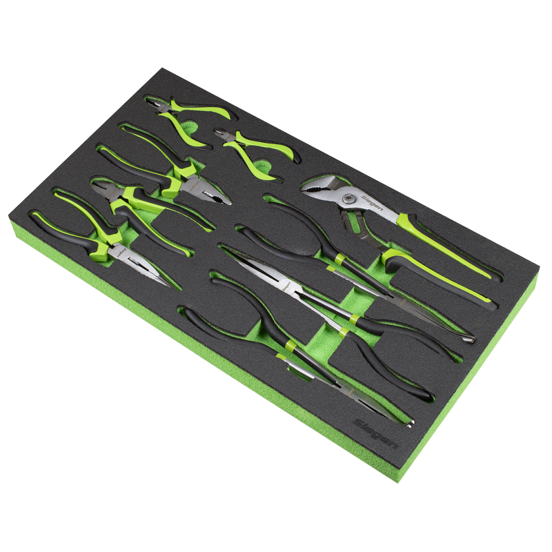 Sealey Siegen Pliers Set 9 Piece with Tool Tray 510x270x40mm