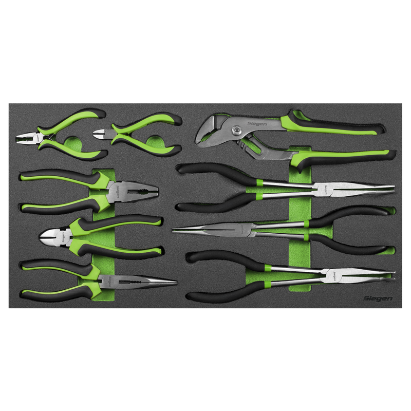 Sealey Siegen Pliers Set 9 Piece with Tool Tray 510x270x40mm