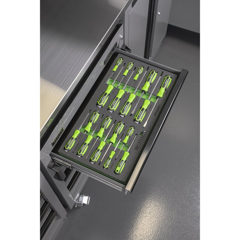 Sealey Siegen Hammer-Thru Screwdriver Bit Set 28 Piece with Tool Tray