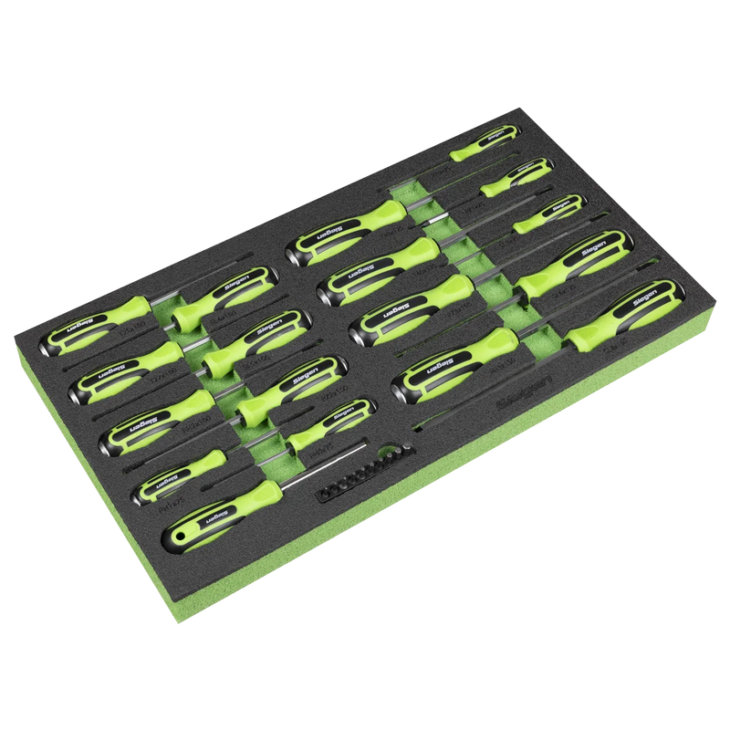 Sealey Siegen Hammer-Thru Screwdriver Bit Set 28 Piece with Tool Tray
