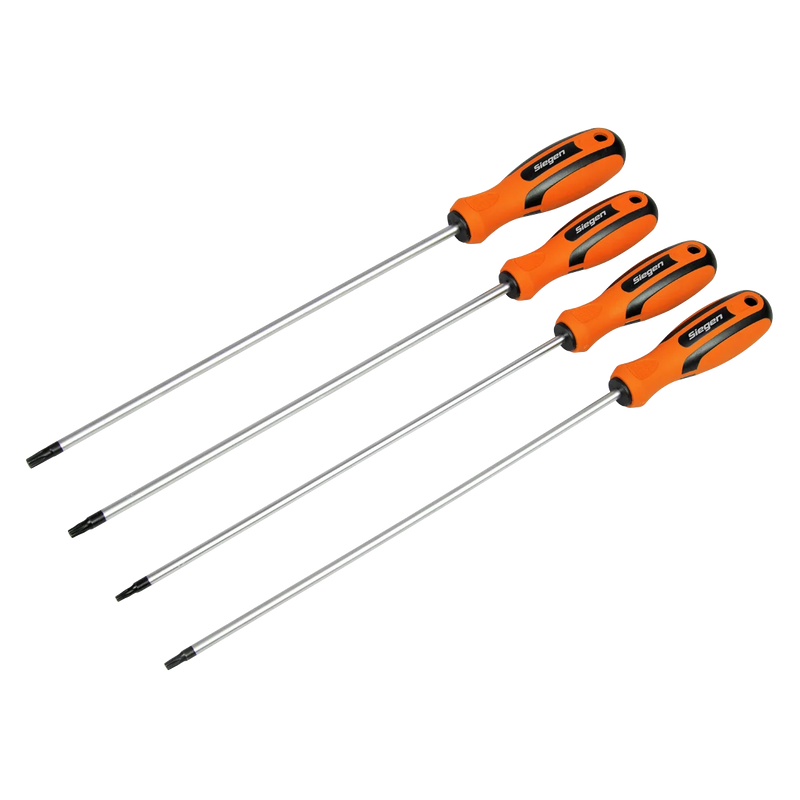 Sealey Siegen Screwdriver Set 4 Piece T15-T30 250mm