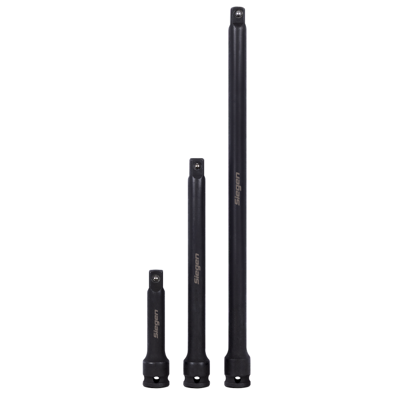 Sealey Siegen Impact Extension Bar Set 3/8" Sq Drive 3 Piece