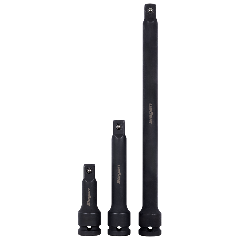 Sealey Siegen Impact Extension Bar Set 1/2"Sq Drive 3 Piece 75-250mm