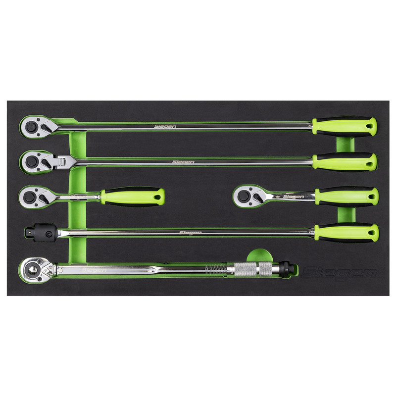Sealey Ratchet Wrench Set 1/2"Sq Drive 6 Piece with Torque Wrench