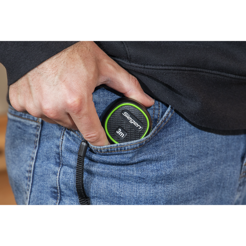Sealey Siegen Tape Measure 3m x 16mm Metric/Imperial Auto Lock