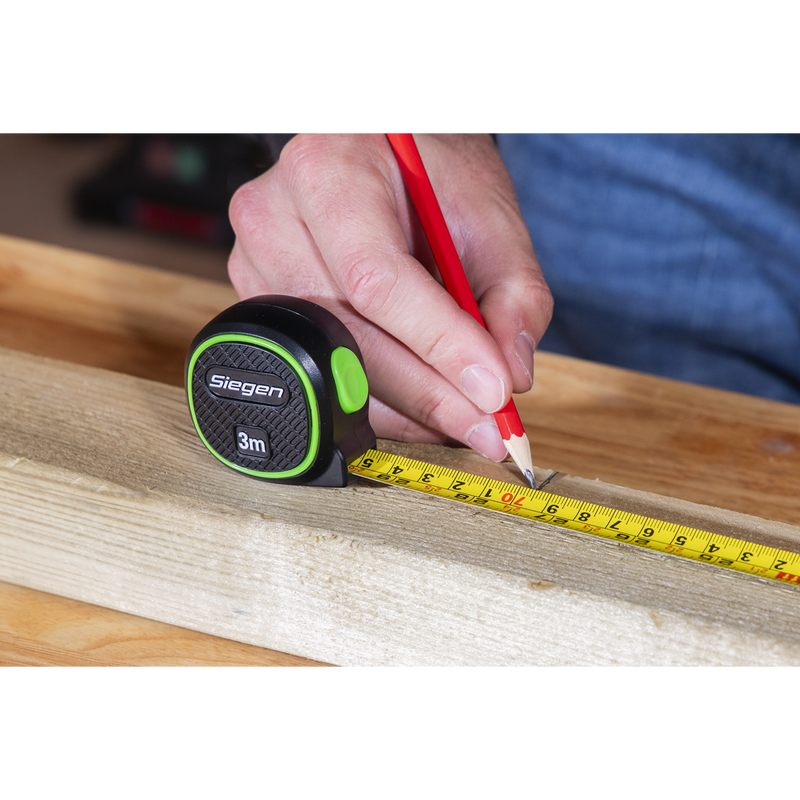 Sealey Siegen Tape Measure 3m x 16mm Metric/Imperial Auto Lock