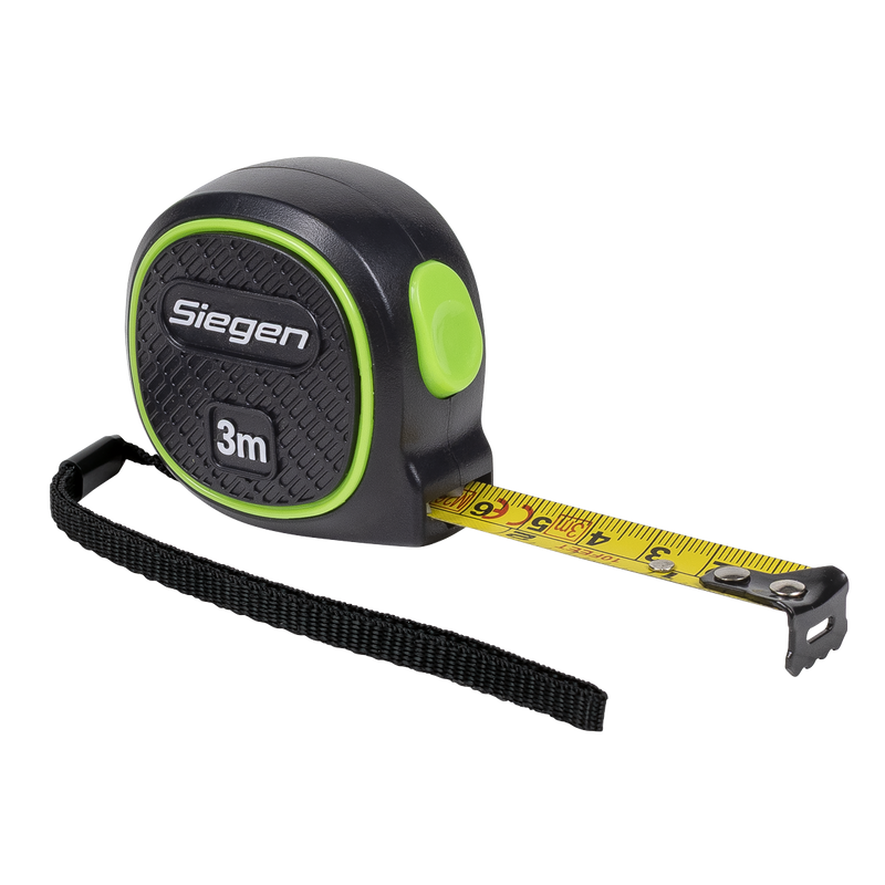 Sealey Siegen Tape Measure 3m x 16mm Metric/Imperial Auto Lock
