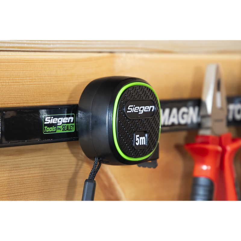 Sealey Siegen Tape Measure 5m x 19mm Auto-Lock Metric/Imperial