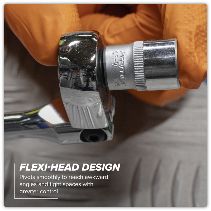 Sealey Siegen Extra-Long Flexi-Head Ratchet Wrench Set 3 Piece