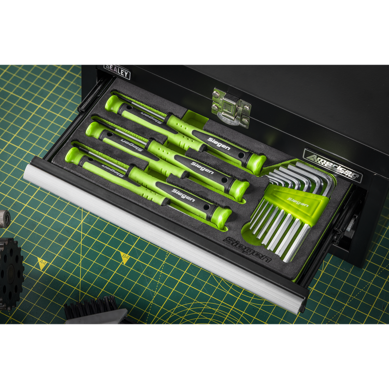 Sealey Siegen Mini Toolbox 2 Drawer with 111 Piece Tool Kit, 280x150x150mm