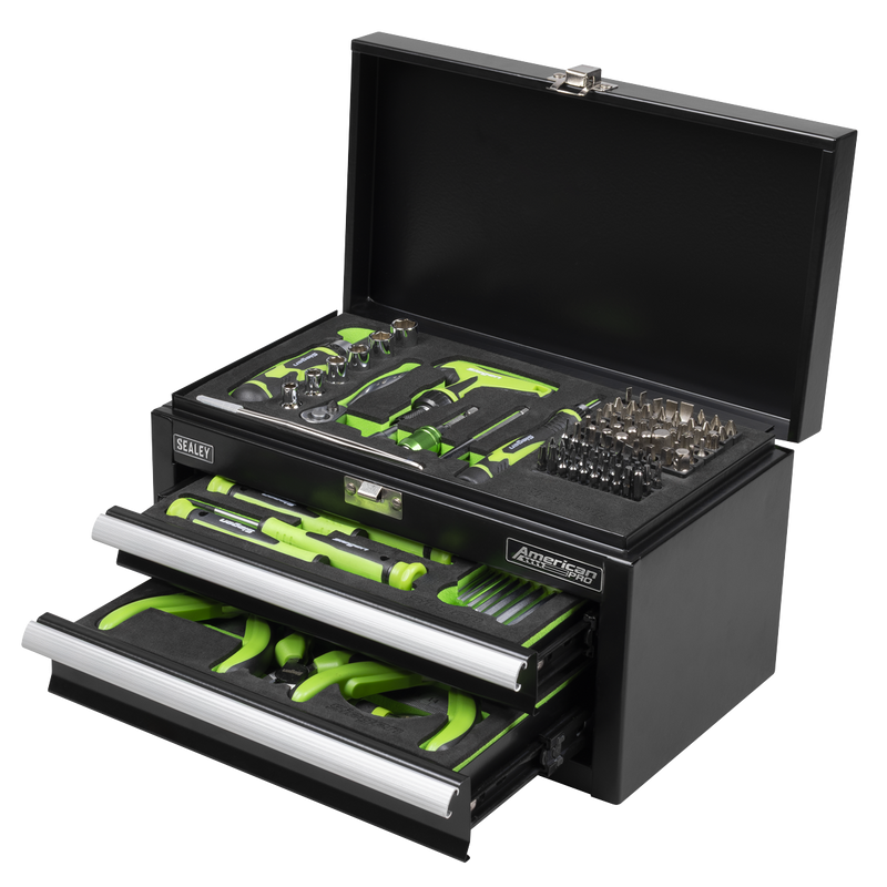 Sealey Siegen Mini Toolbox 2 Drawer with 111 Piece Tool Kit, 280x150x150mm