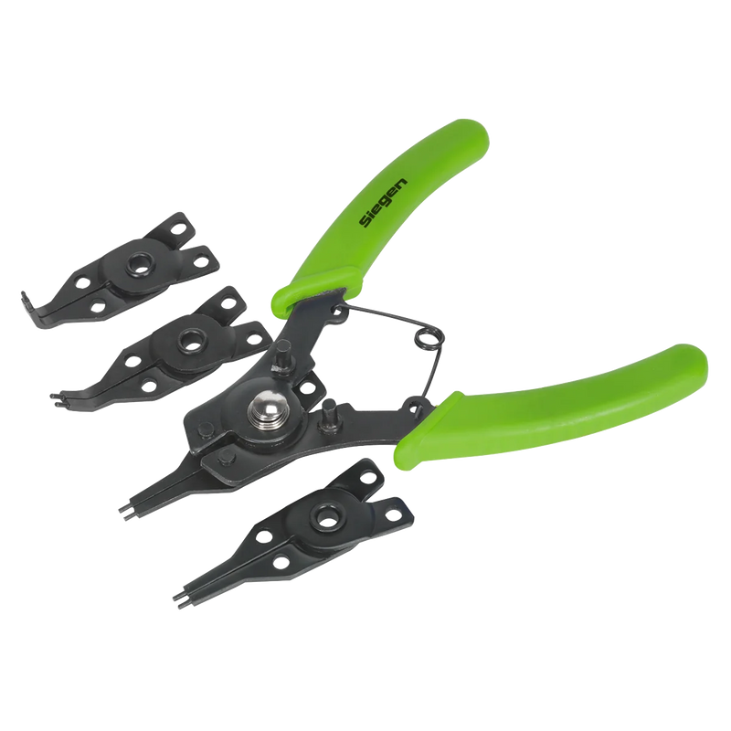 Sealey Siegen Circlip Pliers Set S0457 with Interchangeable Jaws
