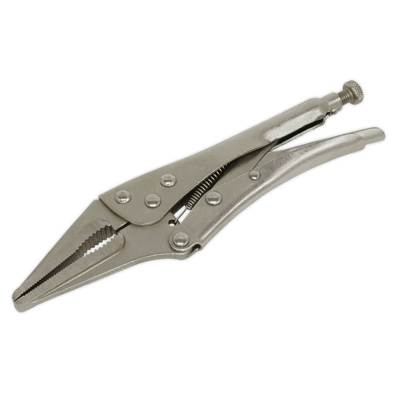 Sealey Siegen Long Nose Locking Pliers 225mm Jaw Capacity 50mm