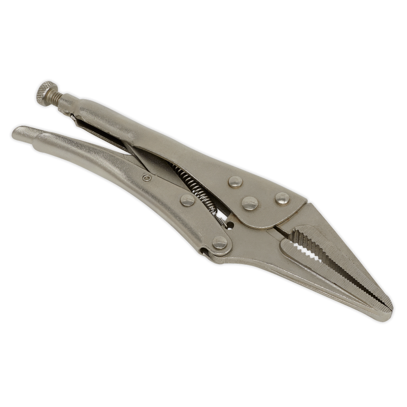 Sealey Siegen Long Nose Locking Pliers 225mm Jaw Capacity 50mm