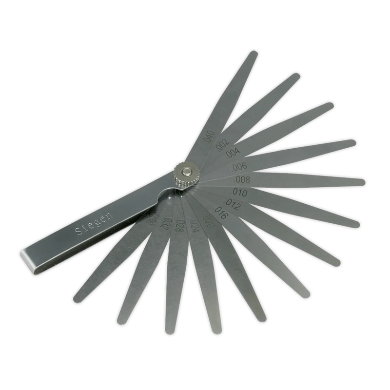 Sealey Siegen Imperial Feeler Gauge 13 Blade 0.002" to 0.040"