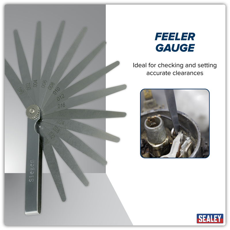 Sealey Siegen Imperial Feeler Gauge 13 Blade 0.002" to 0.040"