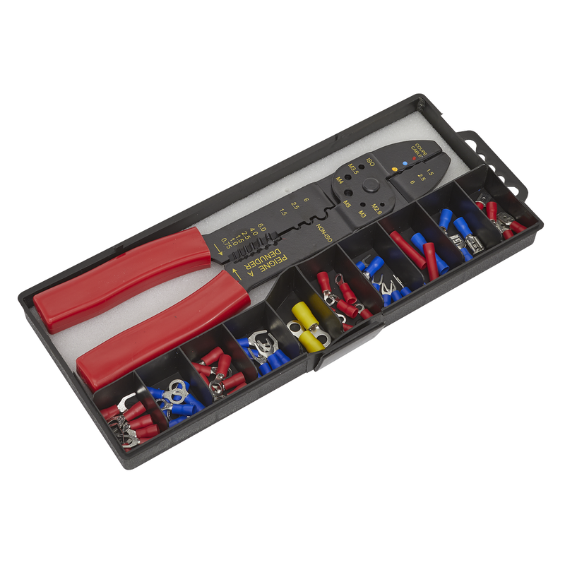 Sealey Siegen Crimping Tool Set S0536 230mm Long 4-Way