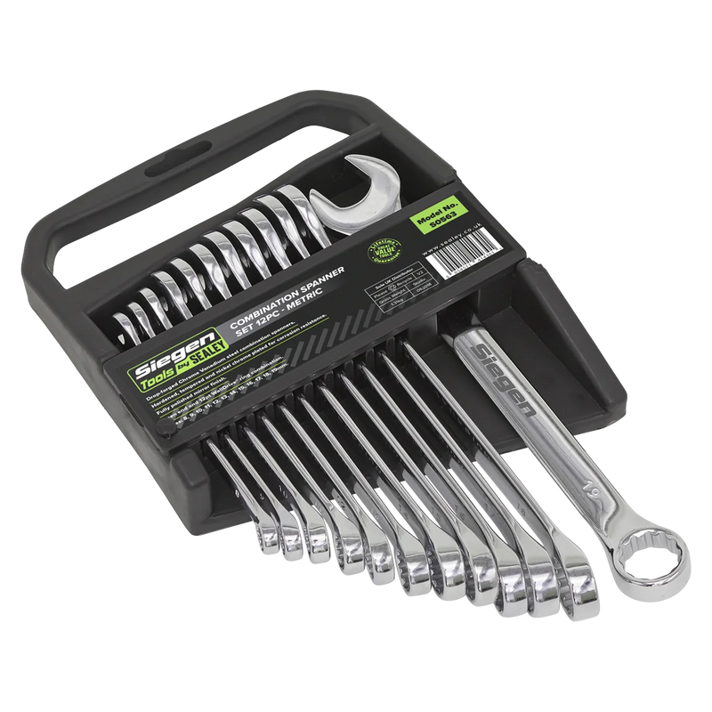 Sealey Siegen Combination Spanner Set 12 Piece 8-19mm