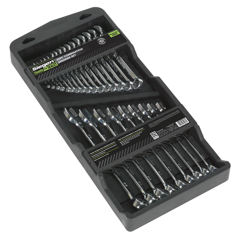 Sealey Siegen Combination Spanner Set 25 Piece, 6-32mm Sizes
