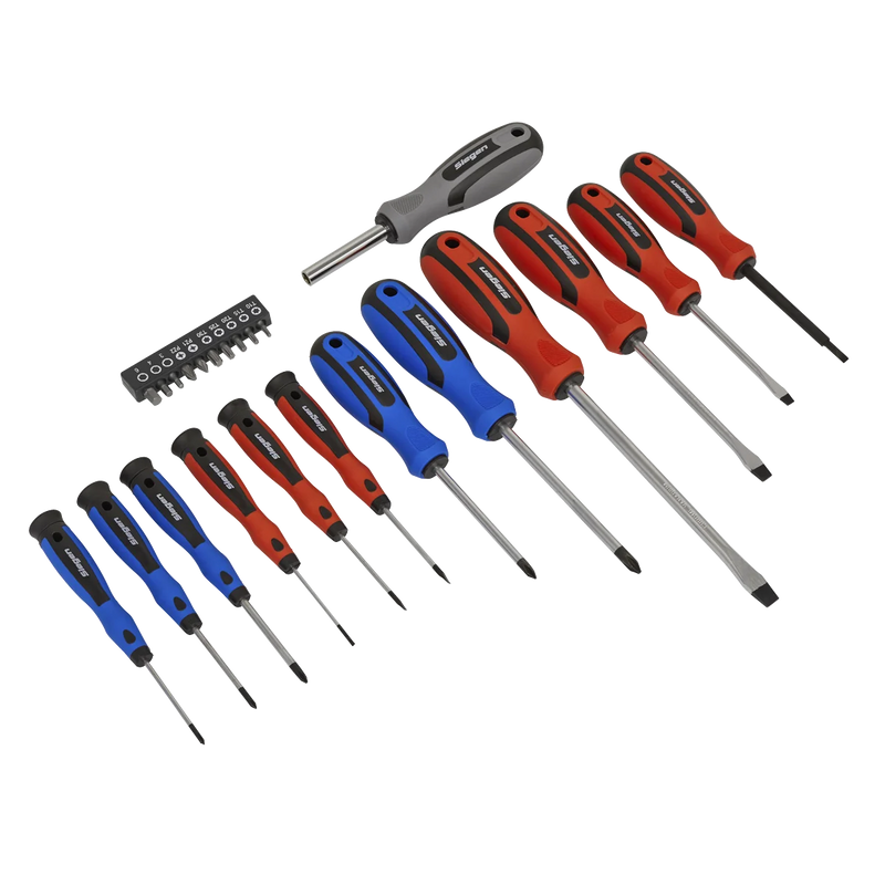 Sealey Siegen Soft Grip Screwdriver & Bit Set 23 Piece - Chrome Vanadium Steel