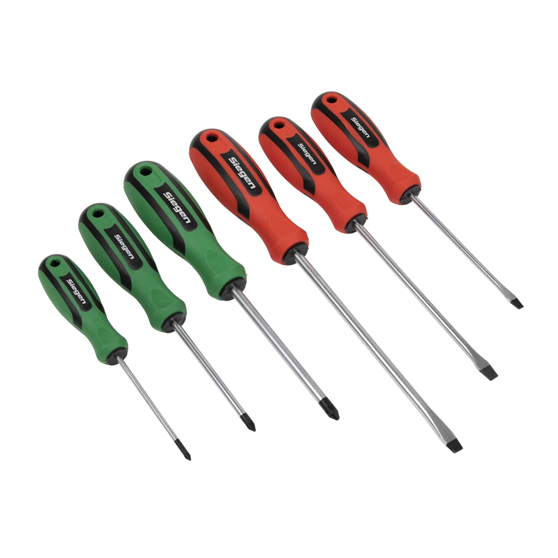 Sealey Siegen Screwdriver Set 6 Piece - Soft Grip, Model S0615