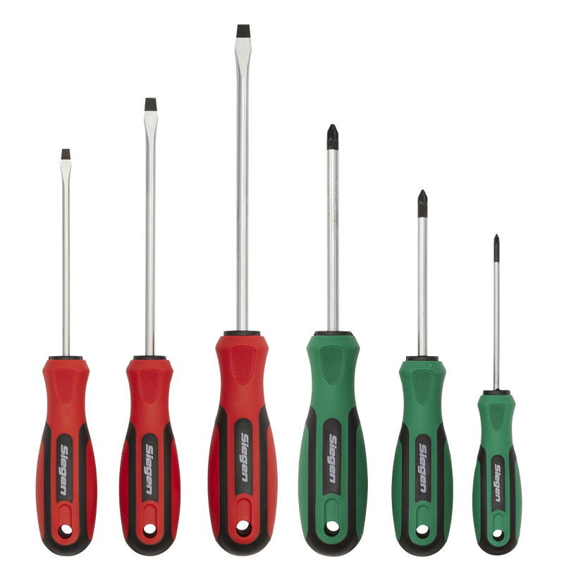 Sealey Siegen Screwdriver Set 6 Piece - Soft Grip, Model S0615