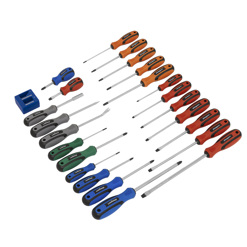 Sealey Siegen Screwdriver Set 24 Piece S0617 with Soft Grip Handles