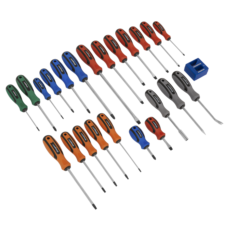 Sealey Siegen Screwdriver Set 24 Piece S0617 with Soft Grip Handles