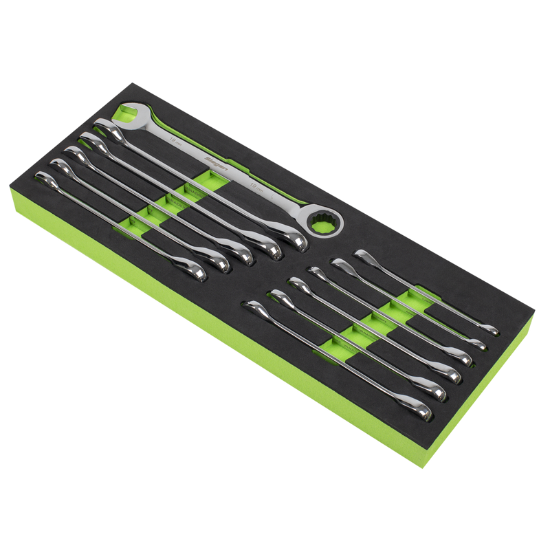 Sealey Siegen Ratchet Combination Spanner Set 12 Piece 8-19mm