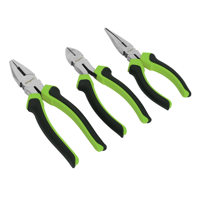 Sealey Siegen Pliers Set 3 Piece - 180mm Combination & 150mm Cutters