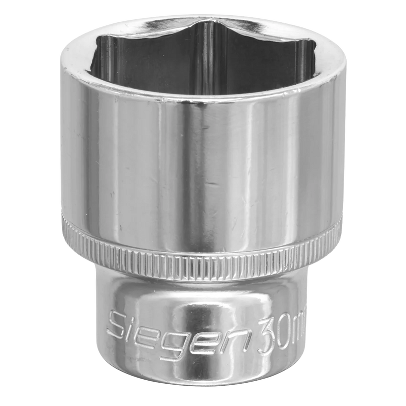 Sealey Siegen Socket 1/2"Sq Drive 19mm Chrome Vanadium Steel