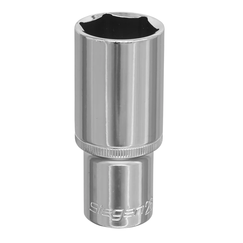 Sealey Siegen Deep Socket 1/2" Sq Drive 19mm Chrome Vanadium Steel