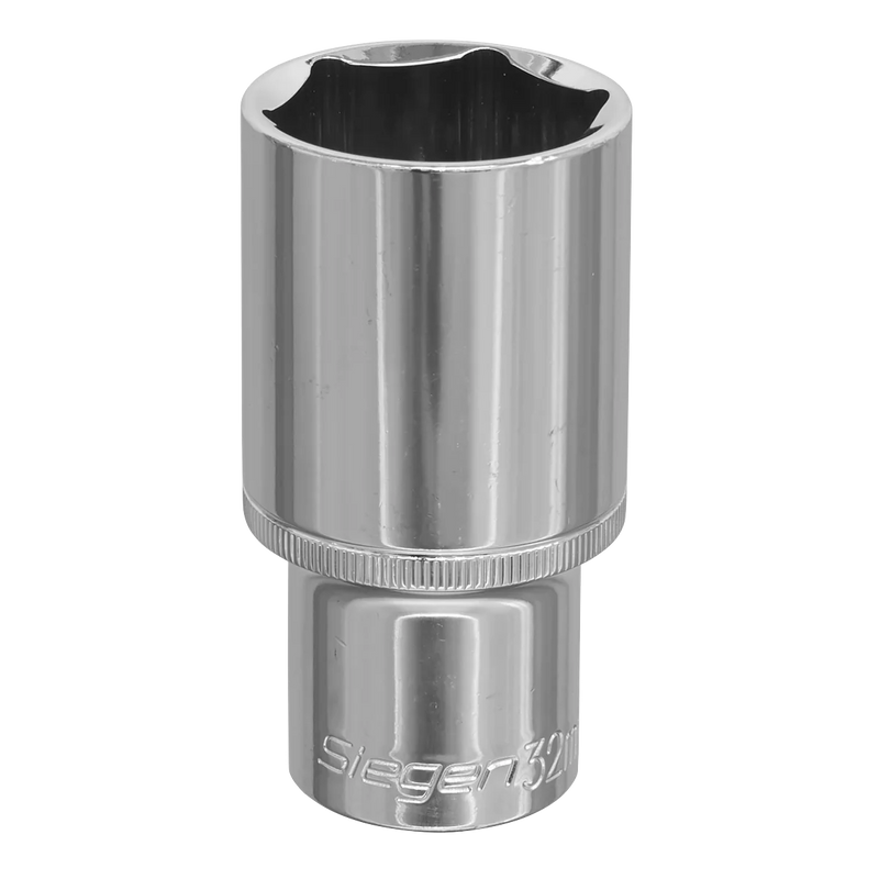 Sealey Siegen Deep Socket 1/2" Sq Drive 19mm Chrome Vanadium Steel