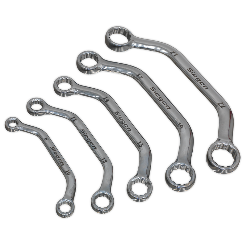 Sealey Siegen Obstruction Spanner Set 5 Piece 8-22mm