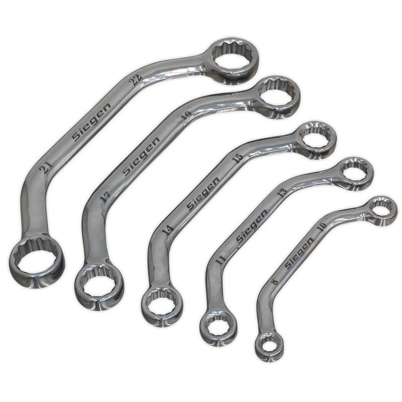 Sealey Siegen Obstruction Spanner Set 5 Piece 8-22mm