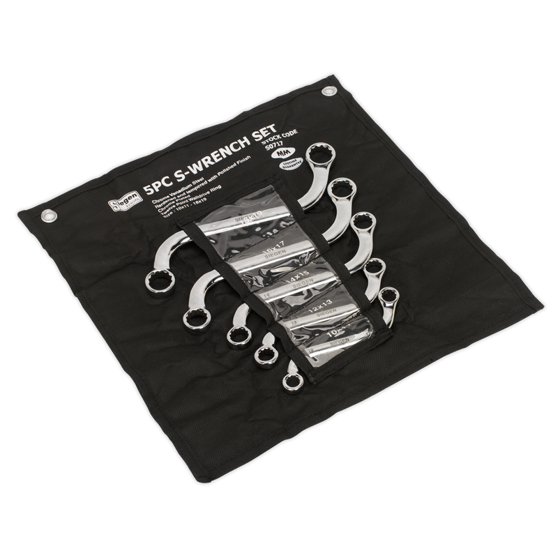 Sealey Siegen S-Spanner Set 5 Piece 10-19mm Chrome Vanadium