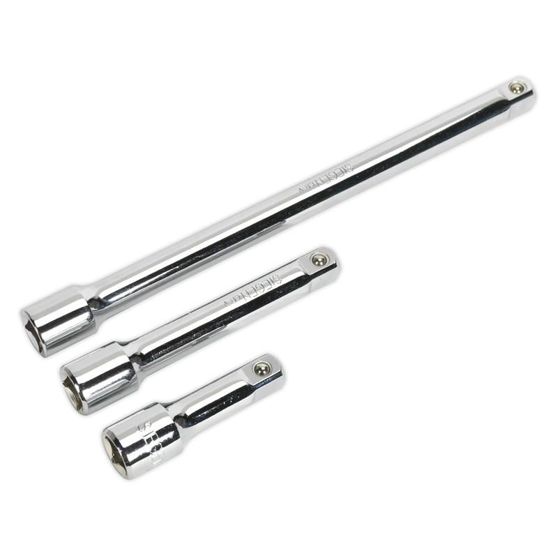 Sealey Siegen Extension Bar Set 1/4"Sq Drive 3 Piece 50-150mm