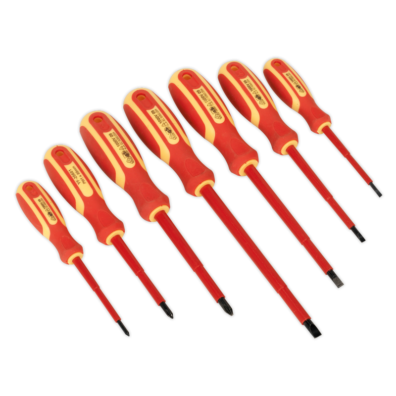 Sealey Siegen Screwdriver Set 7 Piece - VDE Approved, Insulated for 1500V