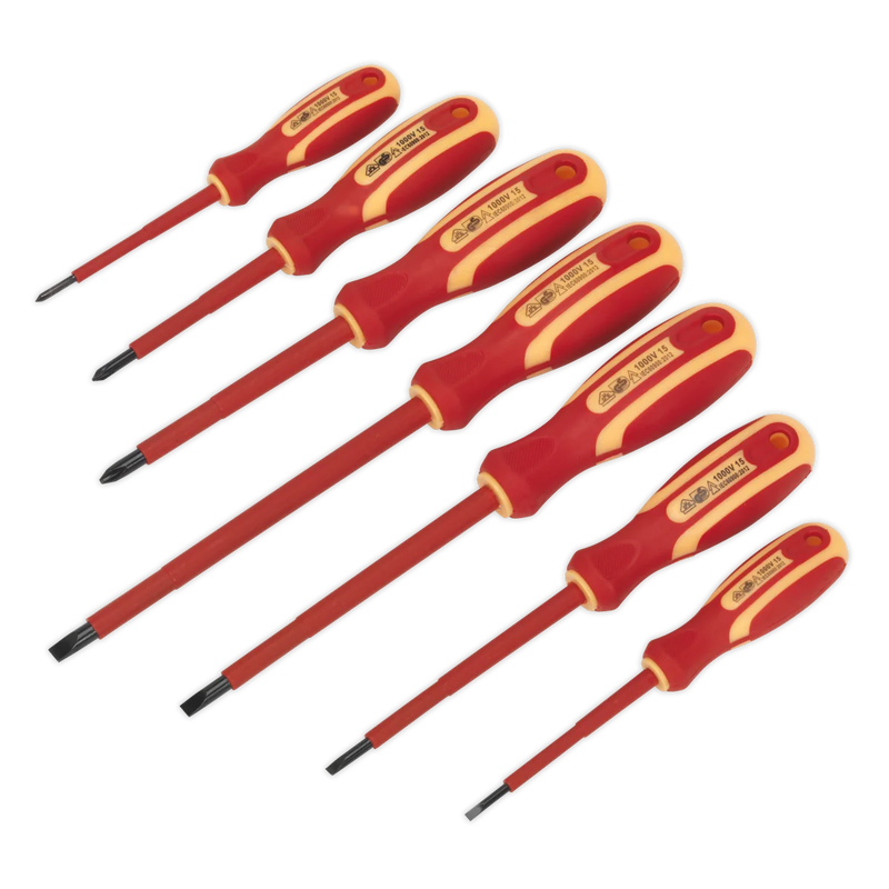 Sealey Siegen Screwdriver Set 7 Piece - VDE Approved, Insulated for 1500V