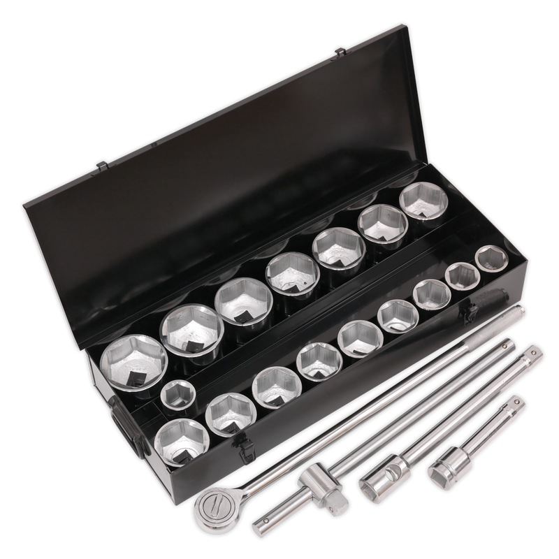 Sealey Siegen Socket Set 1/2" Sq Drive 21 Piece - Chrome Vanadium Steel